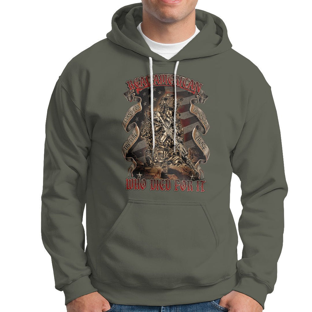American Memorial Hoodie Real American Stand For The Flag Honor Who Died For It TS02 Printyourwear
