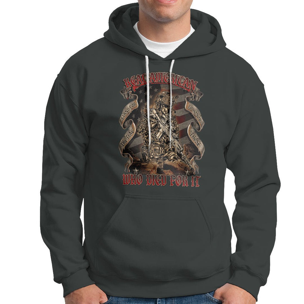 American Memorial Hoodie Real American Stand For The Flag Honor Who Died For It TS02 Printyourwear