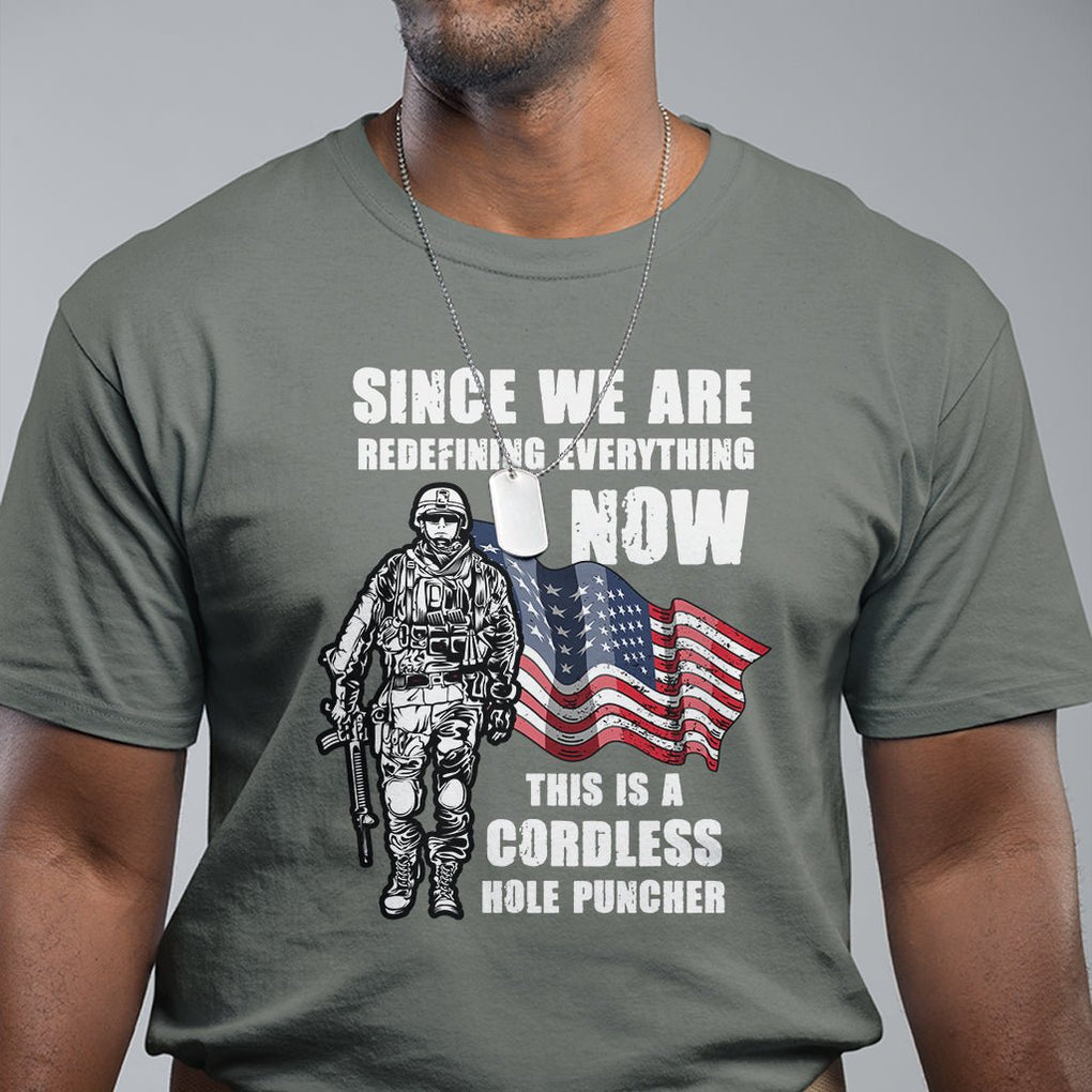 American Patriot T Shirt This Is A Cordless Hole Puncher US Flag Rifle TS02 Printyourwear