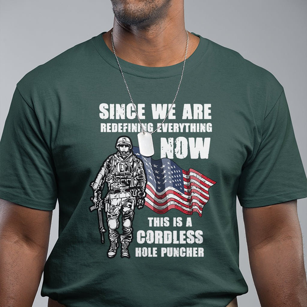 American Patriot T Shirt This Is A Cordless Hole Puncher US Flag Rifle TS02 Printyourwear