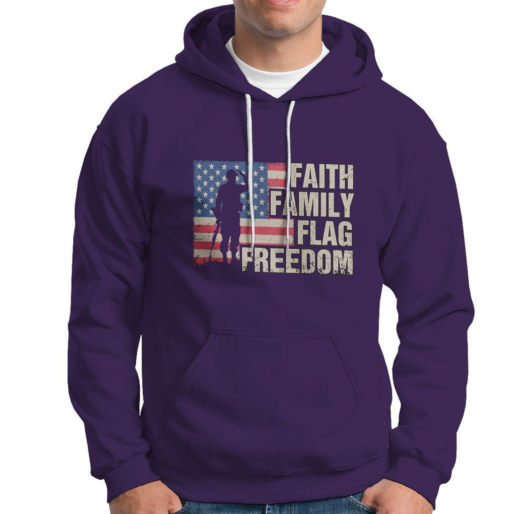 American Patriotic Hoodie Faith Family Flag Freedom US Flag Patriot TS02 Printyourwear