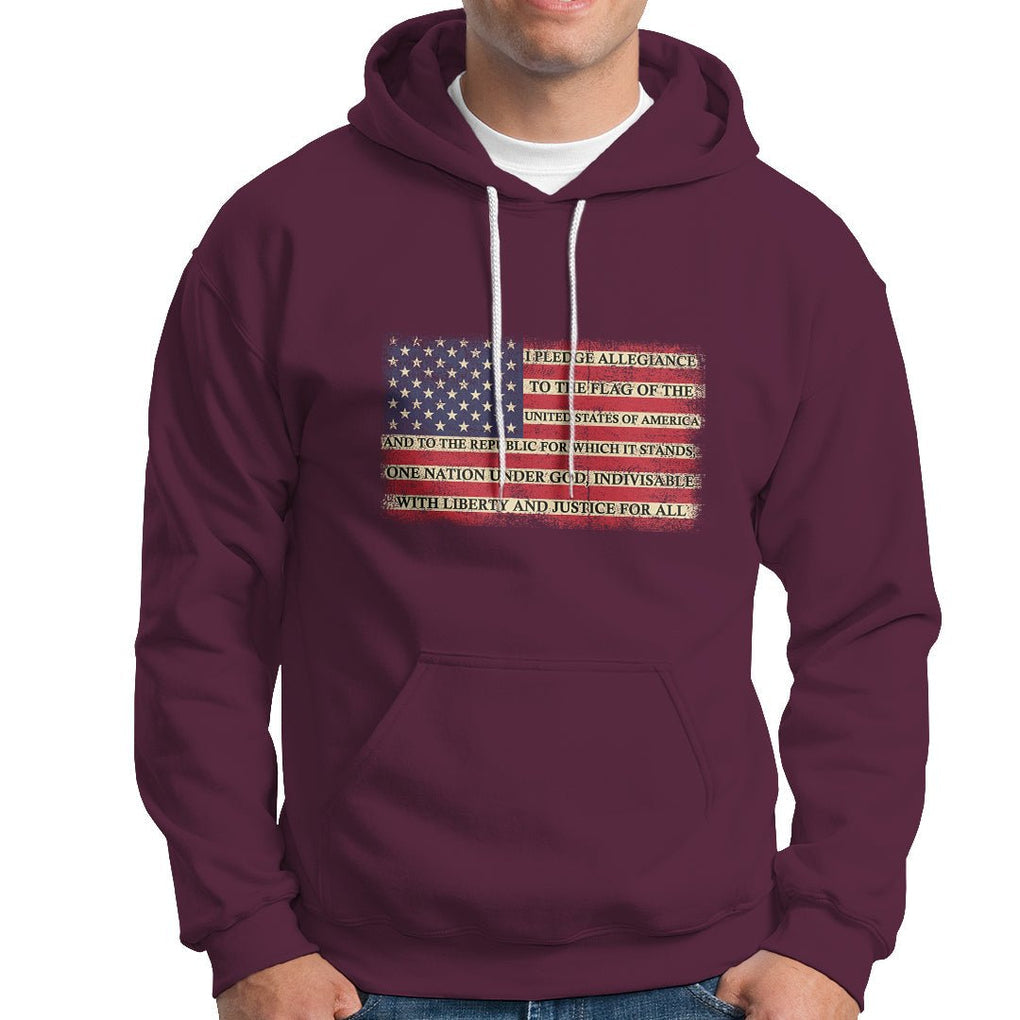 American Patriotic Hoodie I Pledge Allegiance To The Flag Of The USA One Nation Under God TS02 Printyourwear