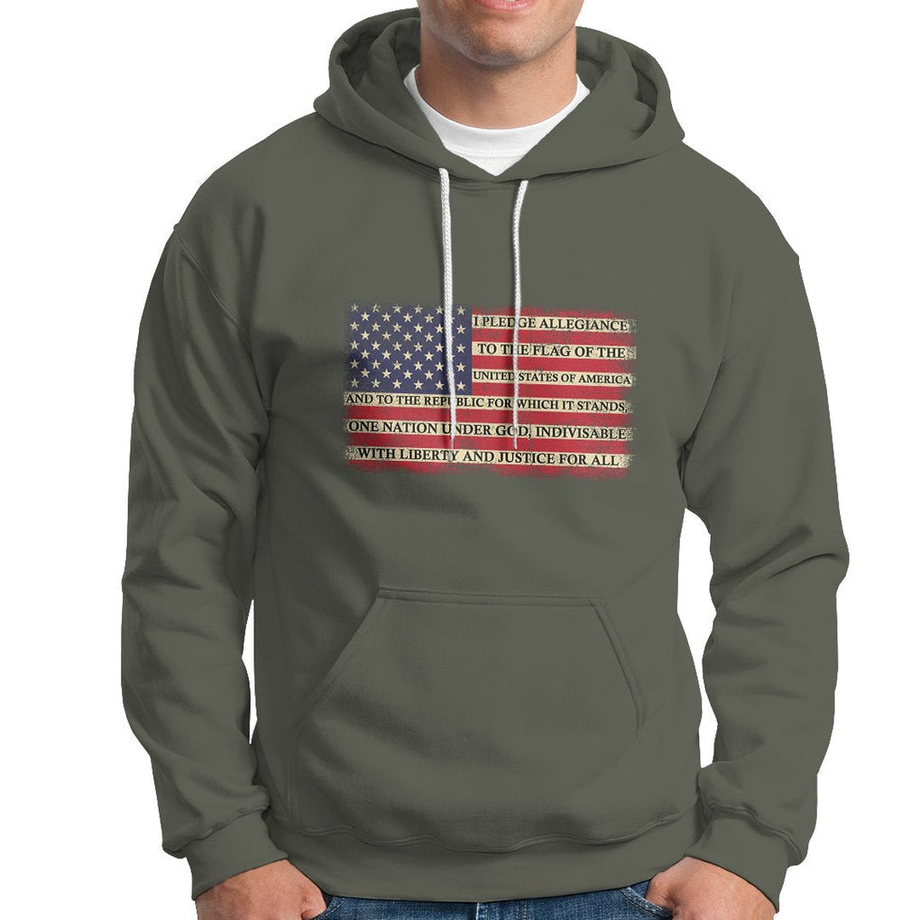 American Patriotic Hoodie I Pledge Allegiance To The Flag Of The USA One Nation Under God TS02 Printyourwear