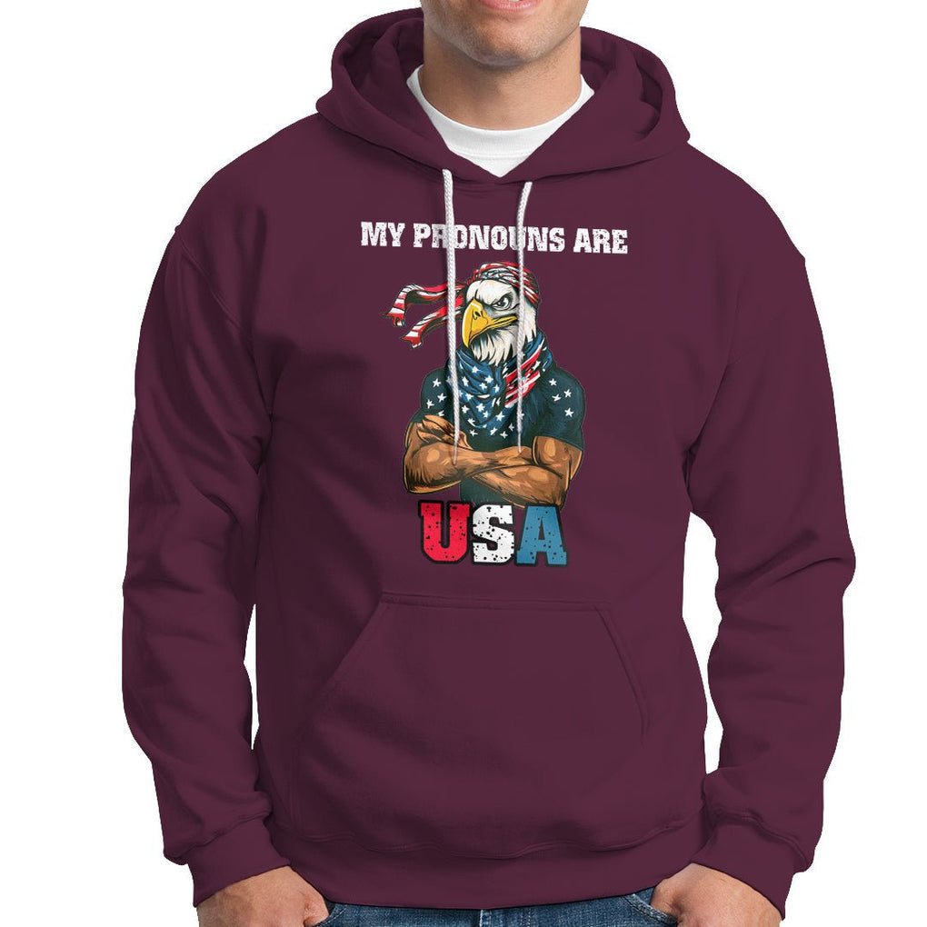 American Patriotic Hoodie My Pronouns Are USA TS02 Printyourwear
