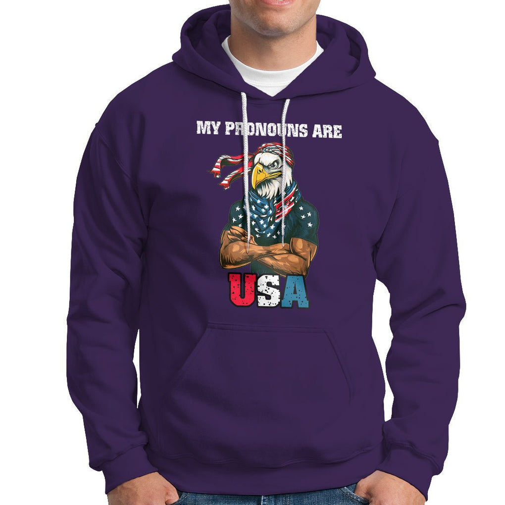 American Patriotic Hoodie My Pronouns Are USA TS02 Printyourwear