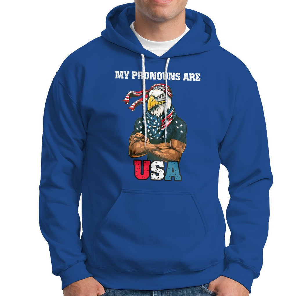 American Patriotic Hoodie My Pronouns Are USA TS02 Printyourwear