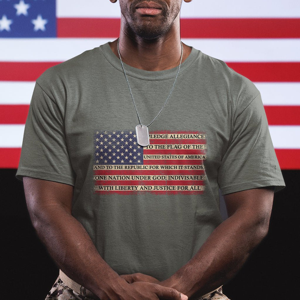 American Patriotic T Shirt I Pledge Allegiance To The Flag Of The USA One Nation Under God TS02 Printyourwear