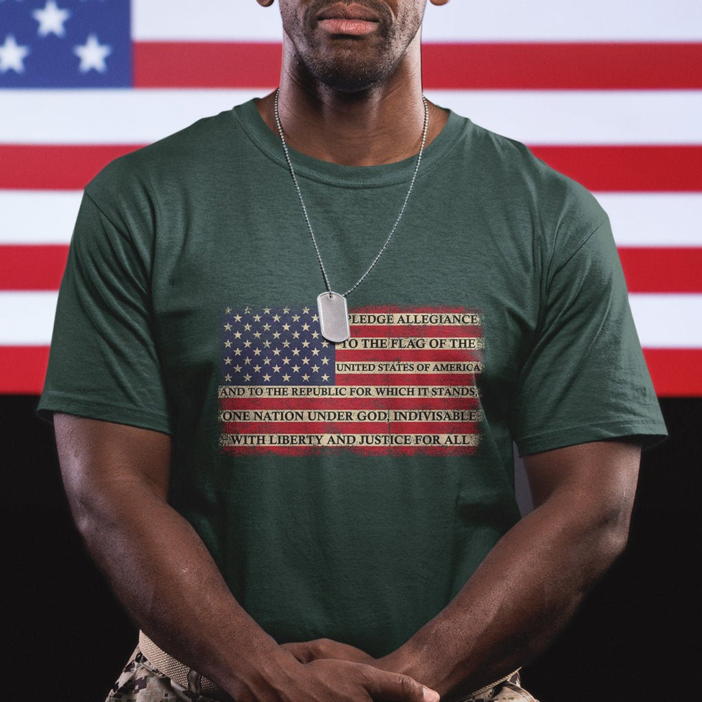 American Patriotic T Shirt I Pledge Allegiance To The Flag Of The USA One Nation Under God TS02 Printyourwear