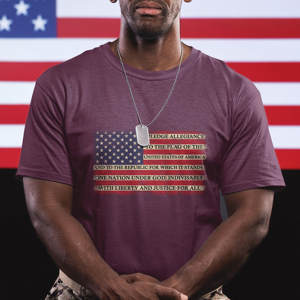 American Patriotic T Shirt I Pledge Allegiance To The Flag Of The USA One Nation Under God TS02 Printyourwear