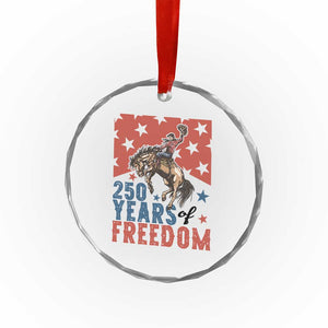American Rodeo 250th Anniversary Crystal Glass Ornament Western Cowboy Patriotic Fourth of July TS14 Print Your Wear