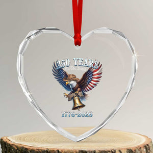 American Rodeo 250th Anniversary Heart Crystal Glass Ornament Western Cowboy Eagle Patriotic 4th of July TS14 Transparent Glass 3'' Heart Print Your Wear