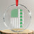 American Shamrock Flag Crystal Glass Ornament Lucky St Patricks Day - Print Your Wear
