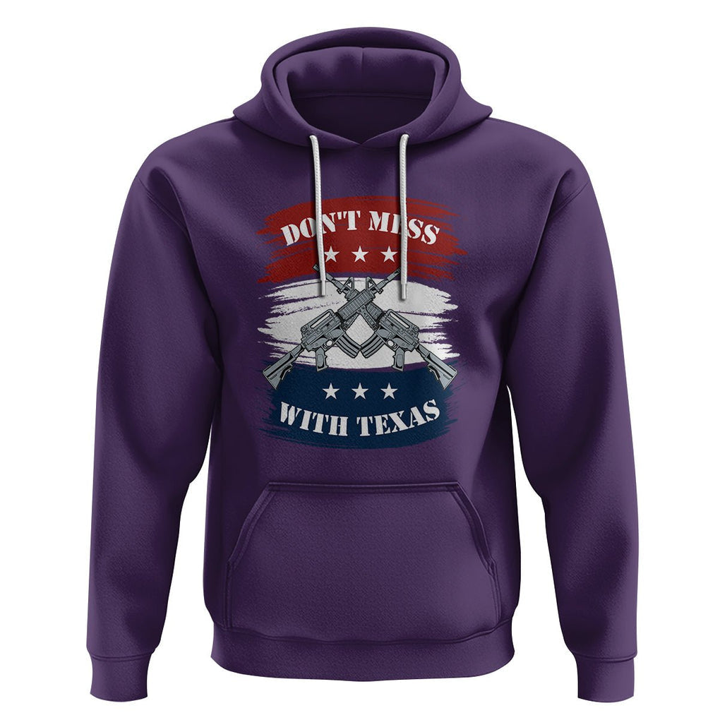 American Texan Hoodie Don't Mess with Texas Flag TS02 Purple Printyourwear