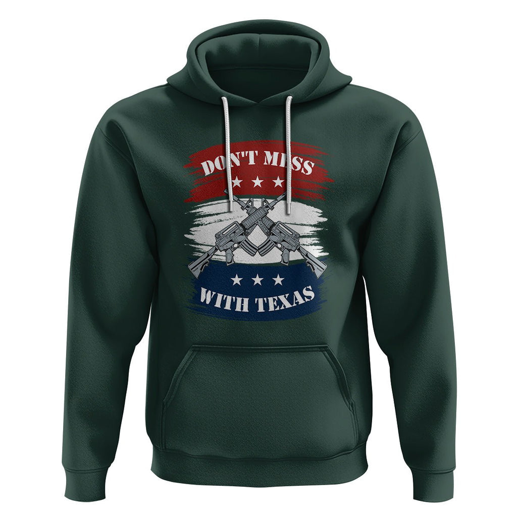 American Texan Hoodie Don't Mess with Texas Flag TS02 Dark Forest Green Printyourwear