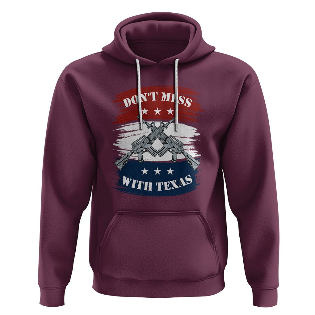 American Texan Hoodie Don't Mess with Texas Flag TS02 Maroon Printyourwear