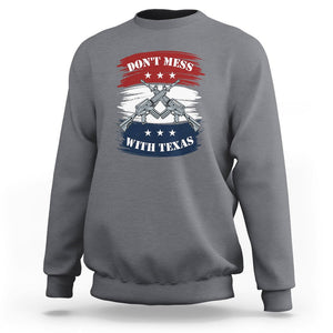 American Texan Sweatshirt Don't Mess with Texas Flag TS02 Charcoal Printyourwear