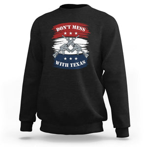 American Texan Sweatshirt Don't Mess with Texas Flag TS02 Black Printyourwear
