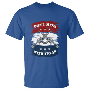 American Texan T Shirt Don't Mess with Texas Flag TS02 Royal Blue Printyourwear