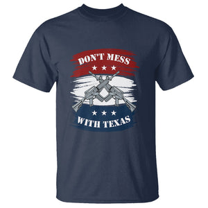 American Texan T Shirt Don't Mess with Texas Flag TS02 Navy Printyourwear