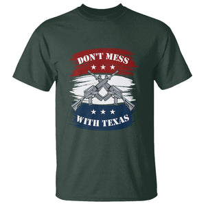 American Texan T Shirt Don't Mess with Texas Flag TS02 Dark Forest Green Printyourwear