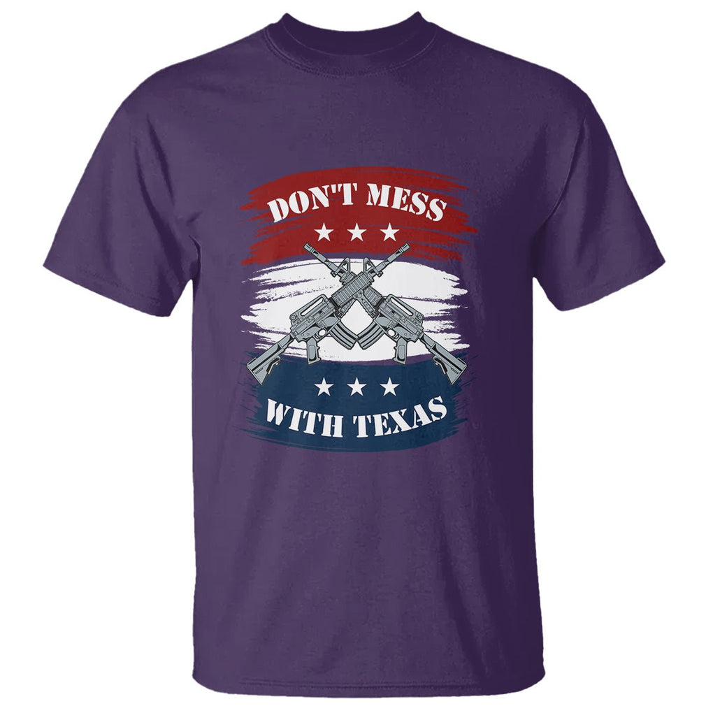 American Texan T Shirt Don't Mess with Texas Flag TS02 Purple Printyourwear