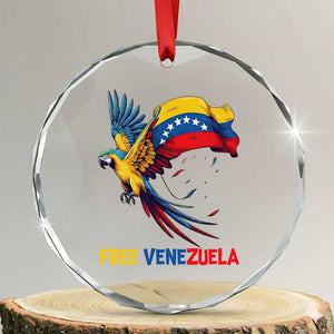 American Venezuela Support Freedom Crystal Glass Ornament Venezuelan Free TS12 Transparent Glass 3'' Circle Print Your Wear