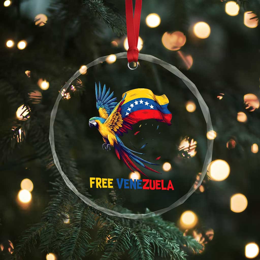 American Venezuela Support Freedom Crystal Glass Ornament Venezuelan Free TS12 Print Your Wear