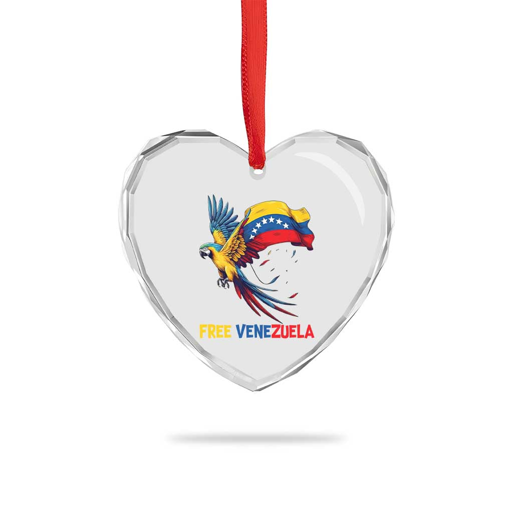 American Venezuela Support Freedom Heart Crystal Glass Ornament Venezuelan Free TS12 Print Your Wear