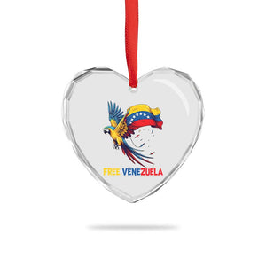 American Venezuela Support Freedom Heart Crystal Glass Ornament Venezuelan Free TS12 Print Your Wear