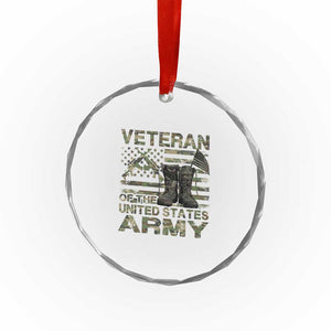 American Veteran Crystal Glass Ornament Of The US Army Camouflage Flag TS02 Print Your Wear