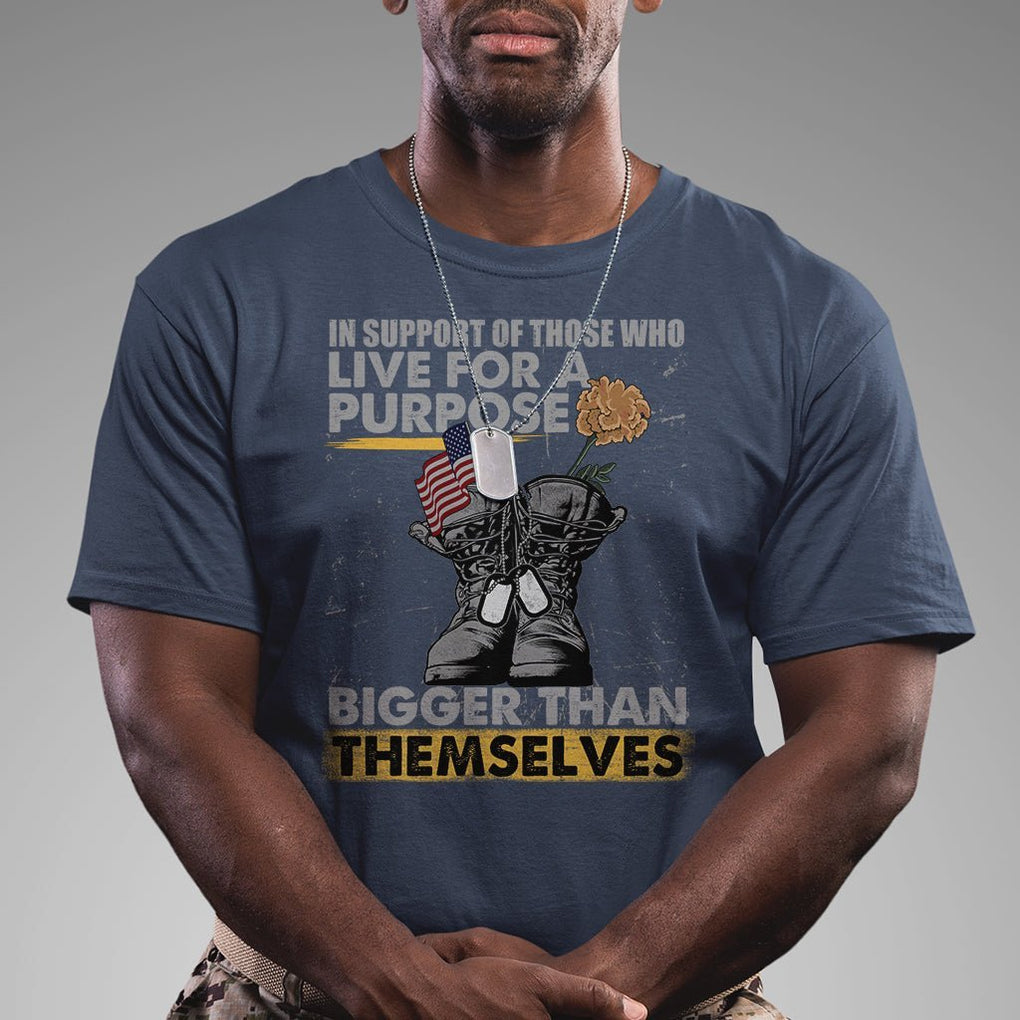 American Veteran T Shirt In Support Of Those Who Life For A Purpose Bigger Than Themselves TS02 Printyourwear