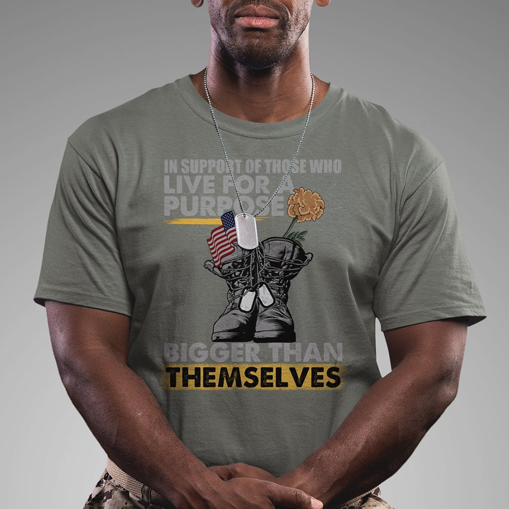 American Veteran T Shirt In Support Of Those Who Life For A Purpose Bigger Than Themselves TS02 Printyourwear