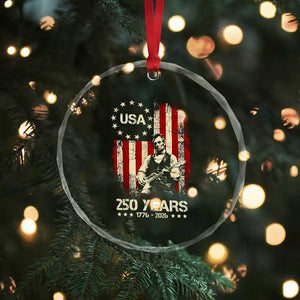 America's 250th Abraham Lincoln Playing Guitar Crystal Glass Ornament TS14 Print Your Wear