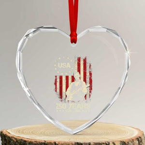 America's 250th Abraham Lincoln Playing Guitar Heart Crystal Glass Ornament TS14 Transparent Glass 3'' Heart Print Your Wear