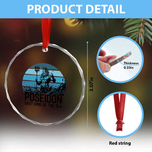 Ancient Greek Mythology Poseidon Dartist Crystal Glass Ornament Dart King Of The Sea Trident TS12 Print Your Wear