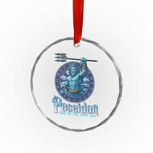 Ancient Greek Mythology Poseidon Dartist Crystal Glass Ornament God Of The Dart Sea Trident TS12 Print Your Wear