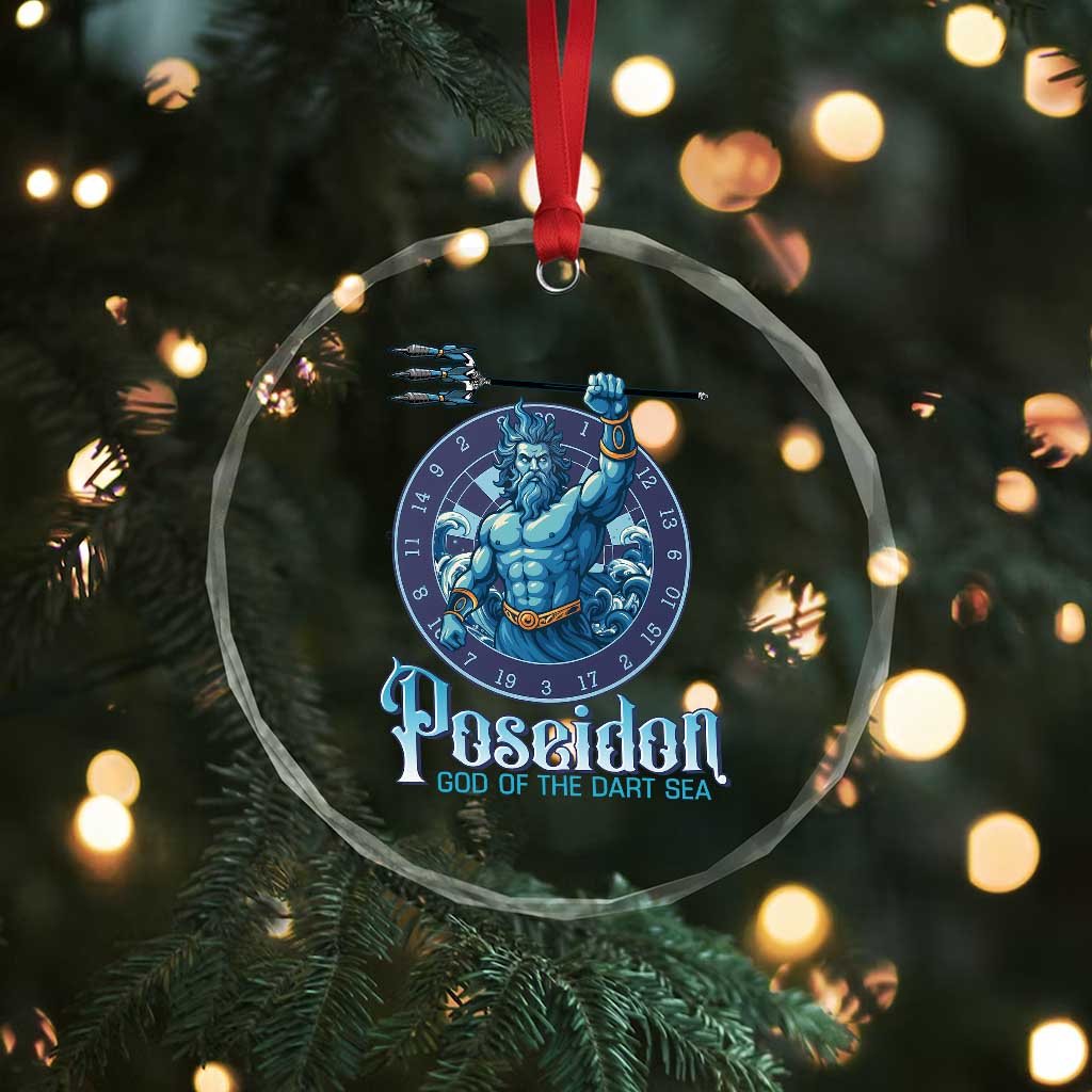 Ancient Greek Mythology Poseidon Dartist Crystal Glass Ornament God Of The Dart Sea Trident TS12 Print Your Wear