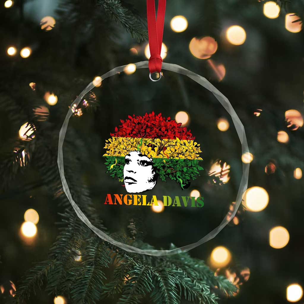 Angela Davis Crystal Glass Ornament Black History Month TS14 Print Your Wear