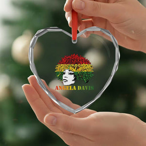 Angela Davis Heart Crystal Glass Ornament Black History Month TS14 Print Your Wear