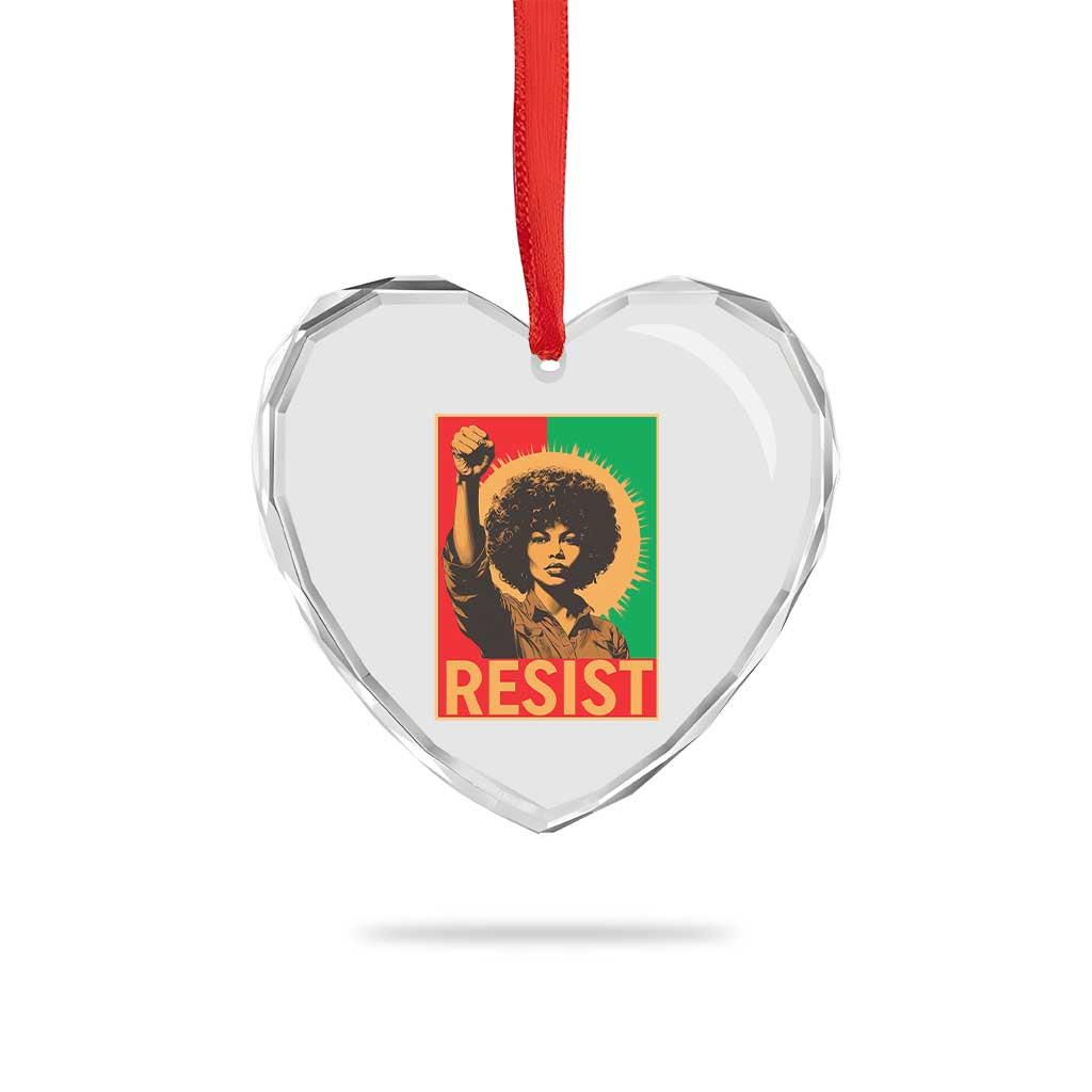 Angela Davis Heart Crystal Glass Ornament Political Protest Resist Civil Rights Freedom TS14 Print Your Wear