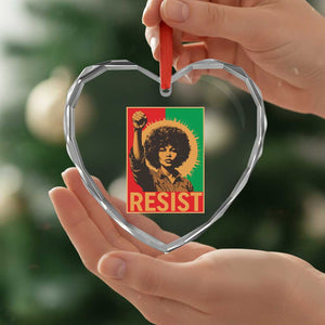 Angela Davis Heart Crystal Glass Ornament Political Protest Resist Civil Rights Freedom TS14 Print Your Wear