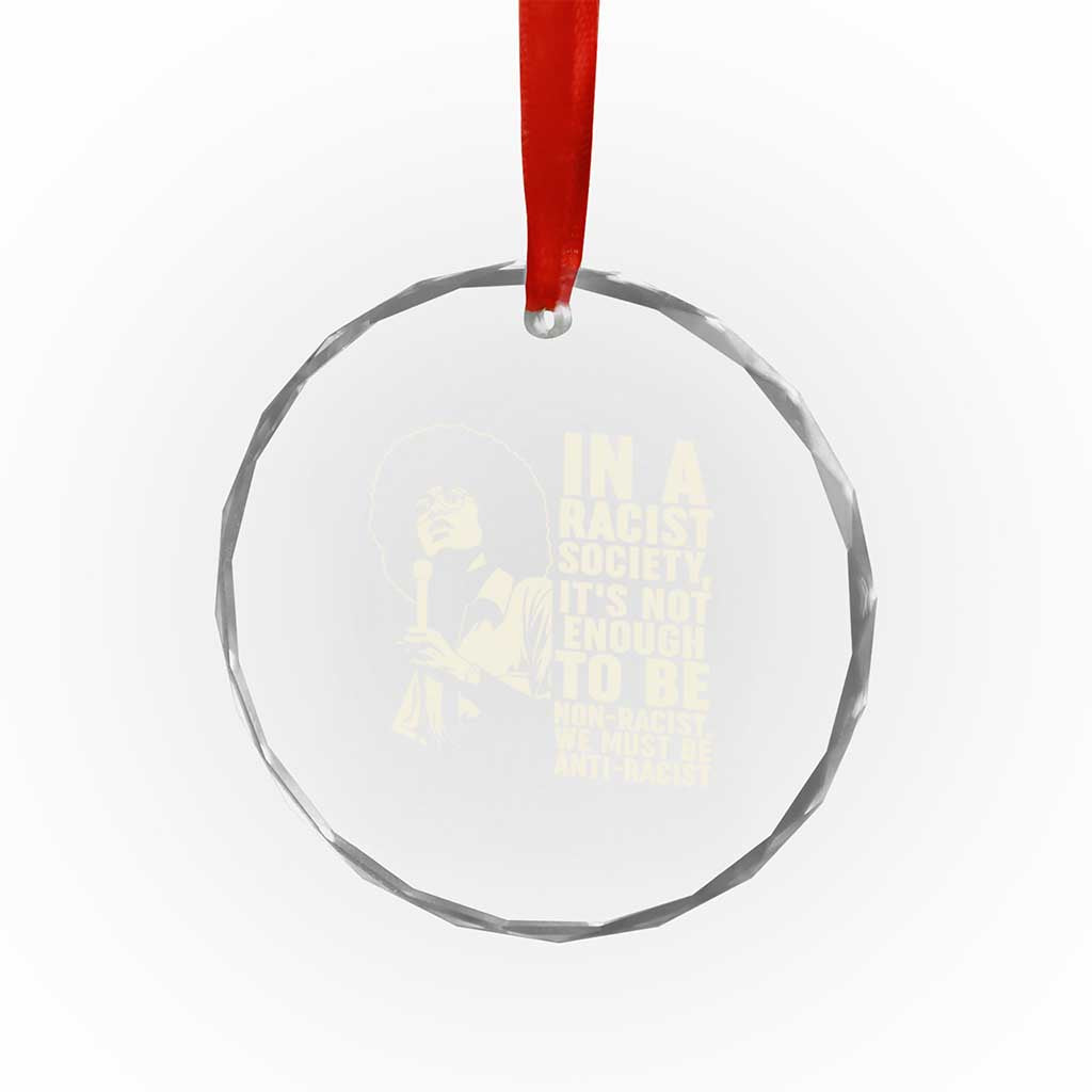 Angela Davis Inspirational Quote Crystal Glass Ornament TS14 Print Your Wear