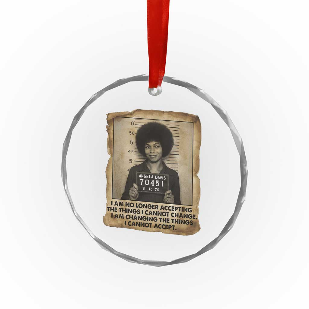Angela Davis Inspirational Quote Crystal Glass Ornament Black History Melanin TS14 Print Your Wear