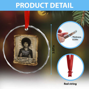 Angela Davis Inspirational Quote Crystal Glass Ornament Black History Melanin TS14 Print Your Wear