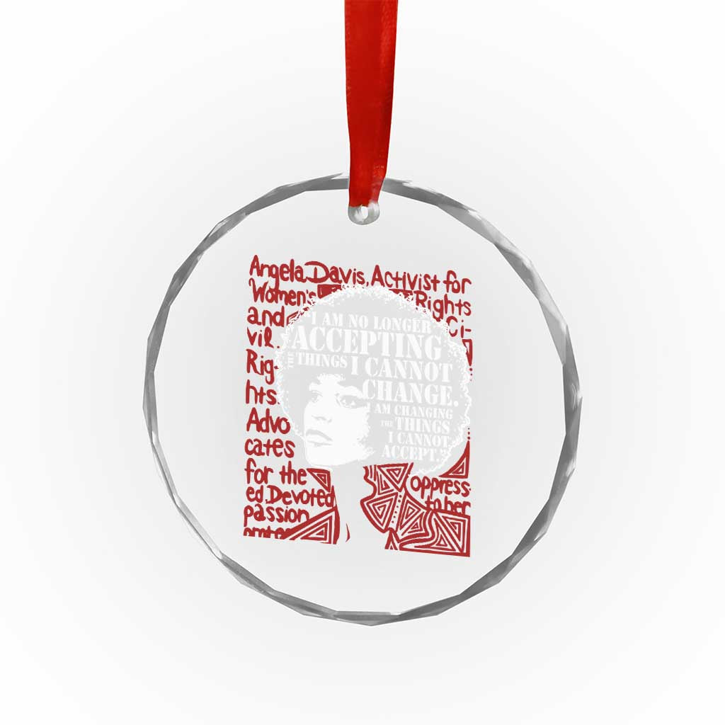 Angela Davis Inspirational Quote Crystal Glass Ornament Black History Month TS14 Print Your Wear