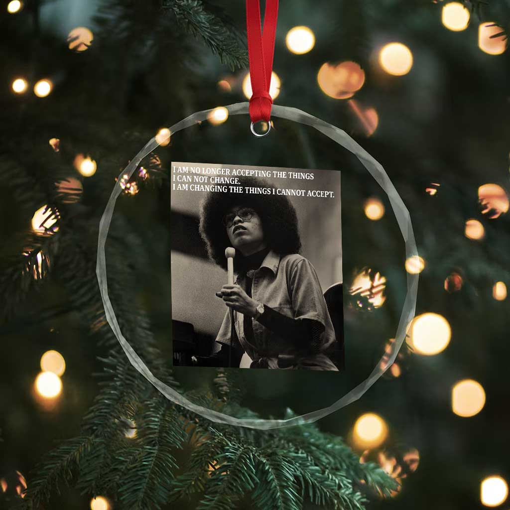 Angela Davis Inspirational Quote Crystal Glass Ornament Black History Month TS14 Print Your Wear