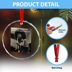 Angela Davis Inspirational Quote Crystal Glass Ornament Black History Month TS14 Print Your Wear