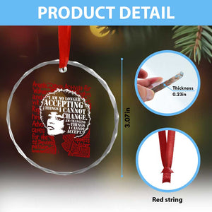 Angela Davis Inspirational Quote Crystal Glass Ornament Black History Month TS14 Print Your Wear
