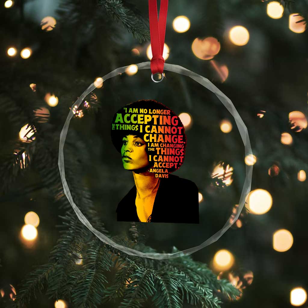 Angela Davis Inspirational Quote Crystal Glass Ornament Black History Month Afro Woman Activist TS10 Print Your Wear
