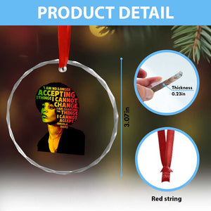 Angela Davis Inspirational Quote Crystal Glass Ornament Black History Month Afro Woman Activist TS10 Print Your Wear
